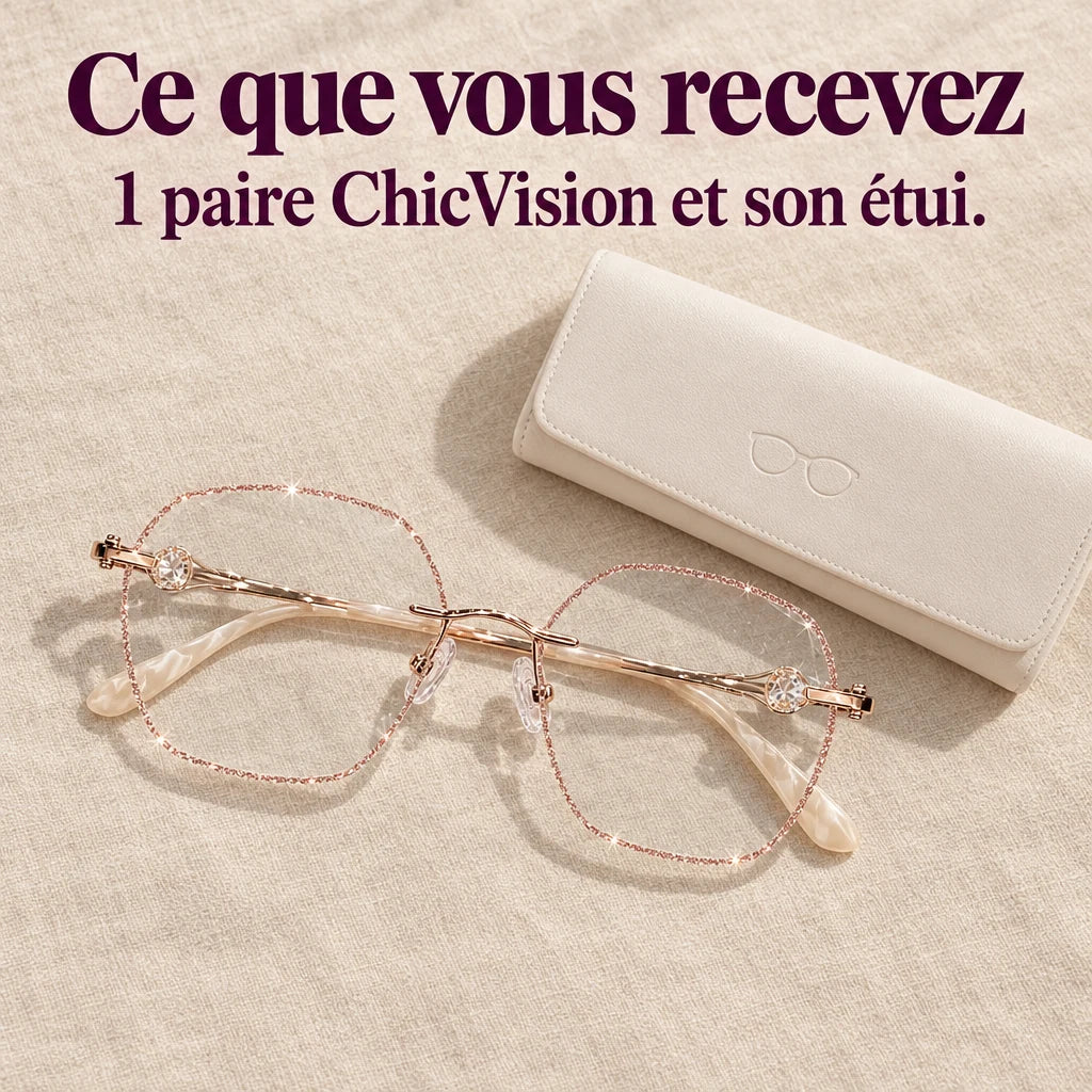 Ce que vous recevez : 1 paire ChicVision et son étui