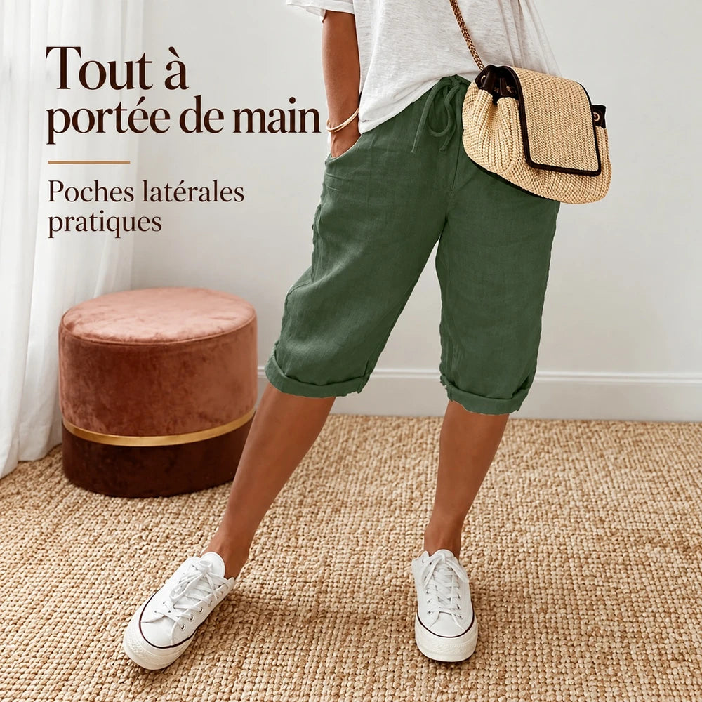 -50 % · OFFRE LIMITÉE · Jenna™ · Short femme en coton et lin