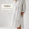 -50 % · OFFRE LIMITÉE · Anita™ · Robe chemise élégante unie avec fente
