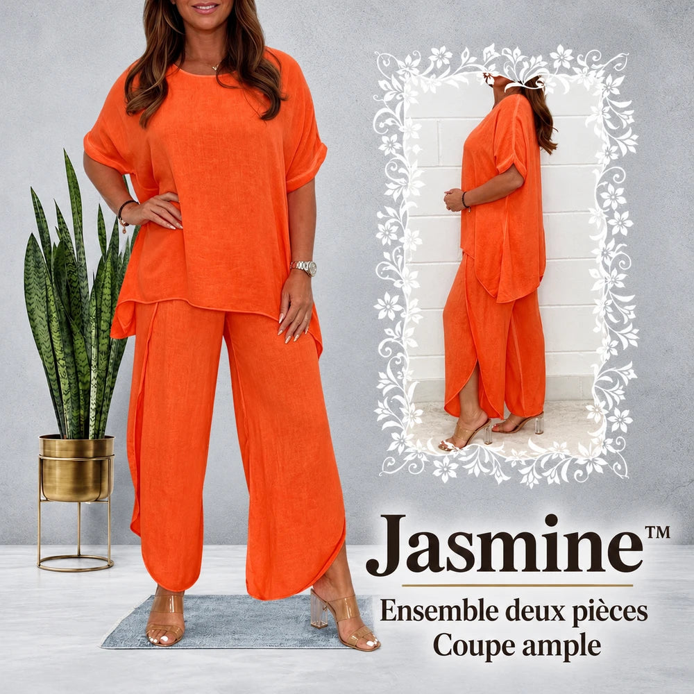 -50 % · OFFRE LIMITÉE · Jasmine™ · Ensemble tailleur deux pièces coupe décontractée