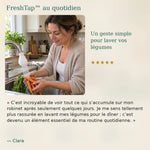 -50 % · OFFRE LIMITÉE · FreshTap™ · Filtre de robinet à clipser (50 pièces + 10 attaches)