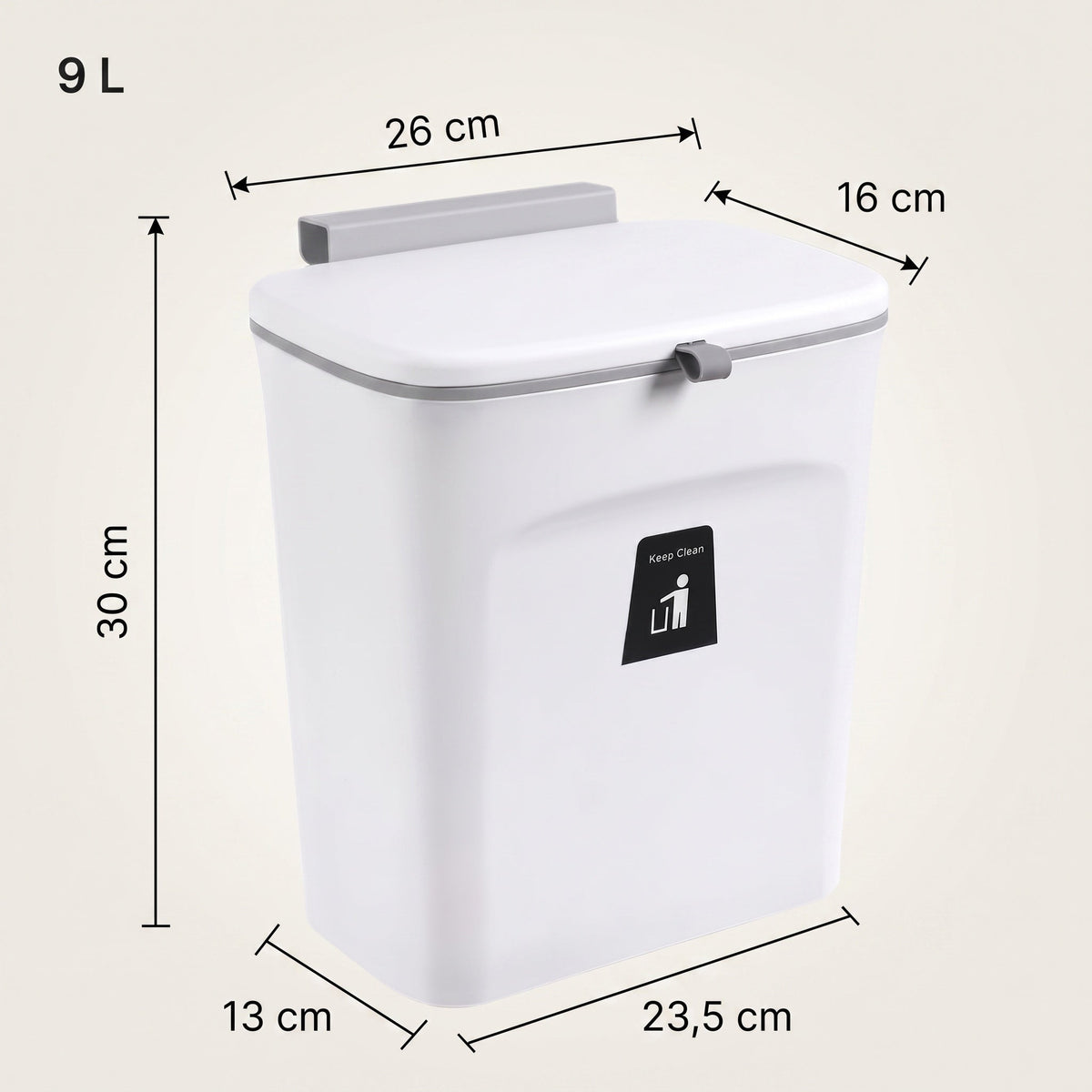 -50 % · OFFRE LIMITÉE · HangBin™ · Poubelle suspendue grand format