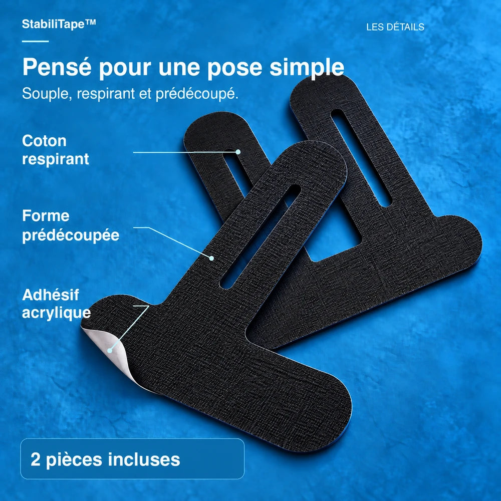 1+1 OFFERT · AUJOURD'HUI · StabiliTape™ · Conçu pour prévenir les blessures aux genoux !