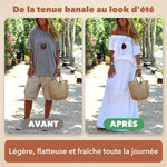 -50 % · OFFRE LIMITÉE · Elisabeth™ · Robe longue de plage à épaules dénudées