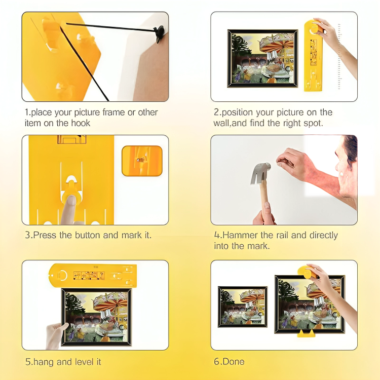 50% DE RABAIS TEMPORAIRE | HangMaster™ | Outil de suspension pour cadres photo