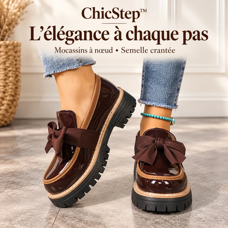 -50 % · OFFRE LIMITÉE · ChicStep™ · Mocassins à nœud