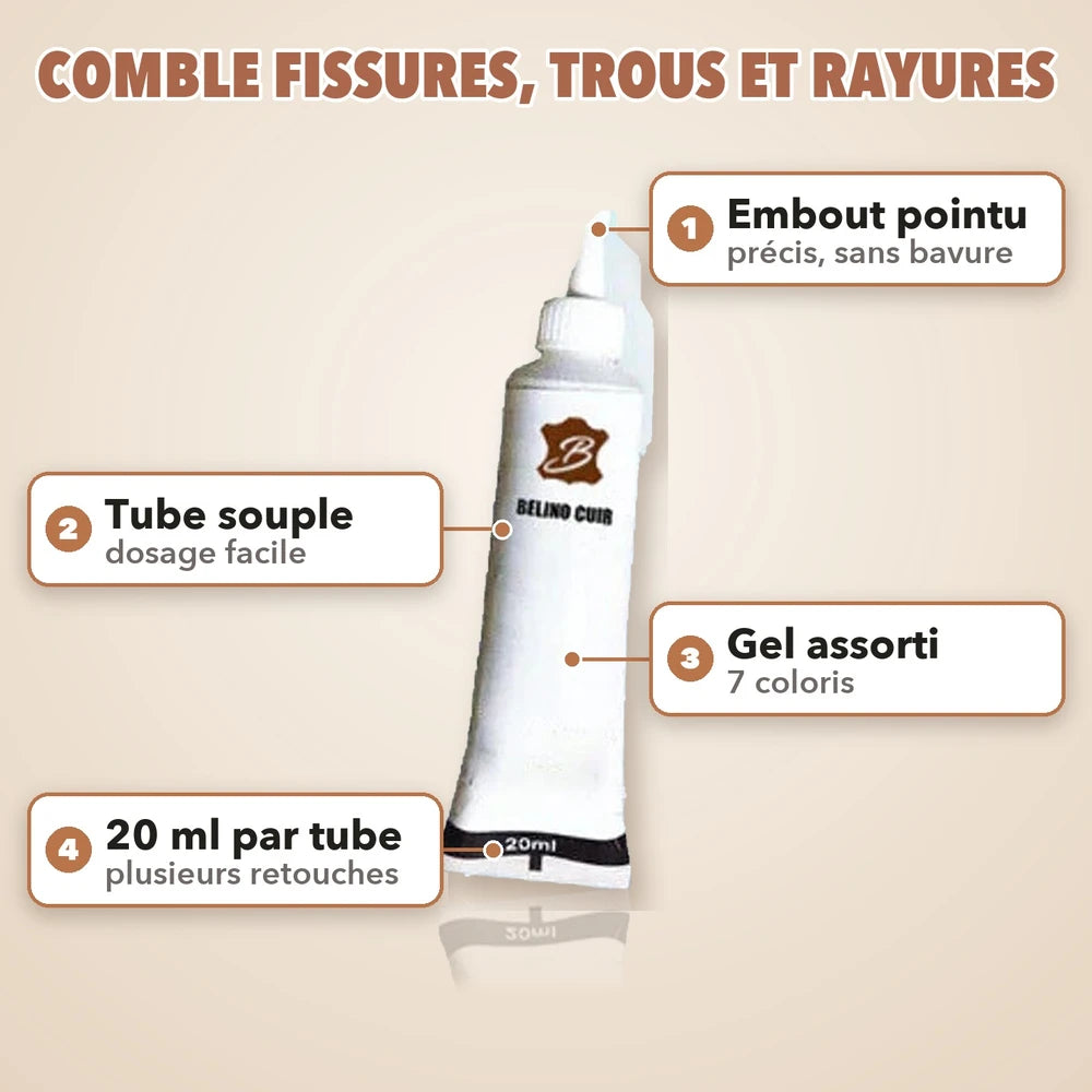 -50 % · OFFRE LIMITÉE · MagicGel™ · Répare instantanément le cuir abîmé !