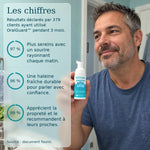 -50 % · OFFRE LIMITÉE · OralGuard™ · Mousse blanchissante et soin bucco-dentaire 100 % d’origine végétale