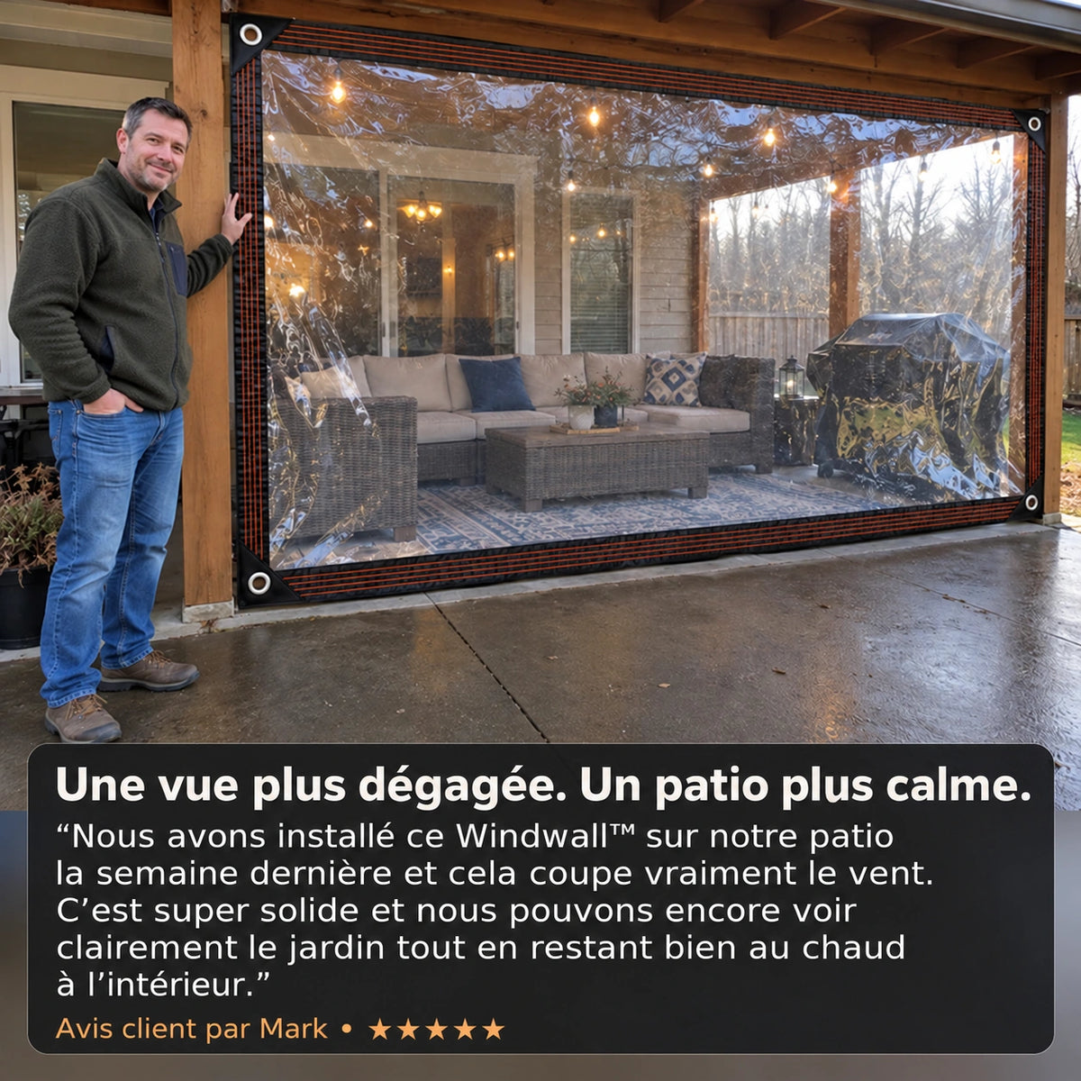 Photographie produit windwall en français