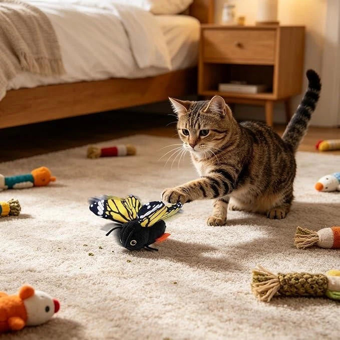 -50 % · OFFRE LIMITÉE · PawBuzz™ · Jouet interactif pour chat volant