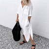 -50 % · OFFRE LIMITÉE · Anita™ · Robe chemise élégante unie avec fente