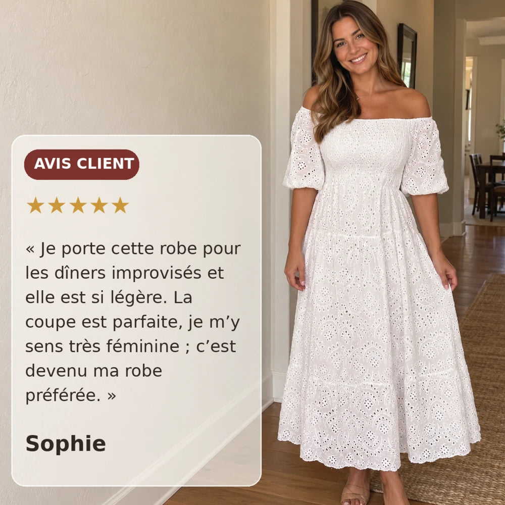 -50 % · OFFRE LIMITÉE · Penelope™ · Robe trapèze brodée pour femme
