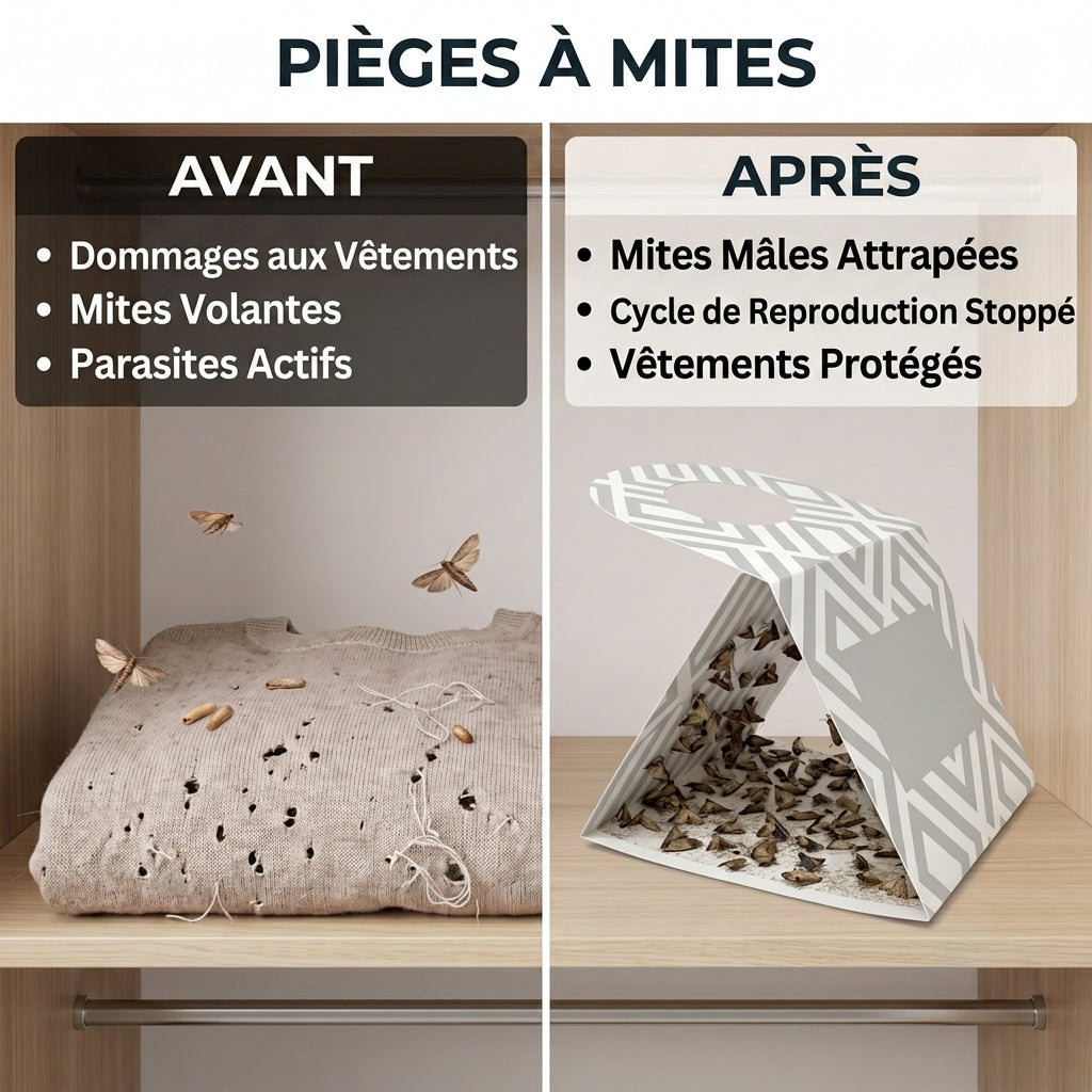 -50 % · OFFRE LIMITÉE · TrapLure™ · Pièges à mites