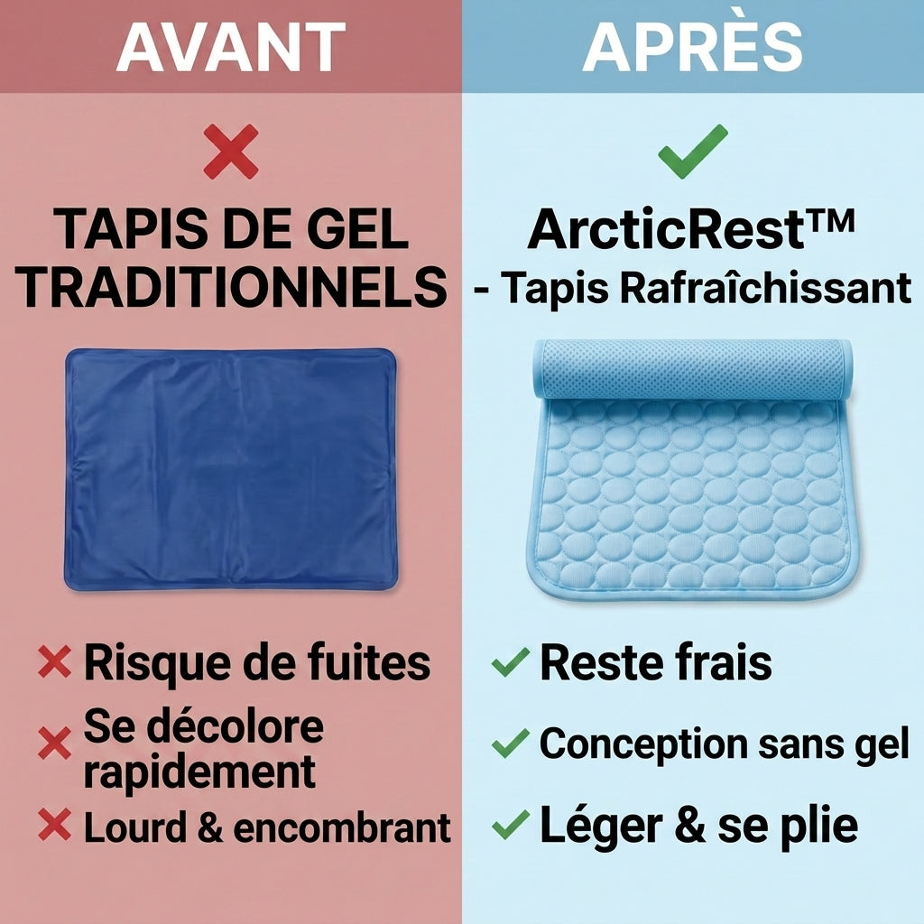 1+1 OFFERT · AUJOURD'HUI · ArcticRest™ · Tapis rafraîchissant