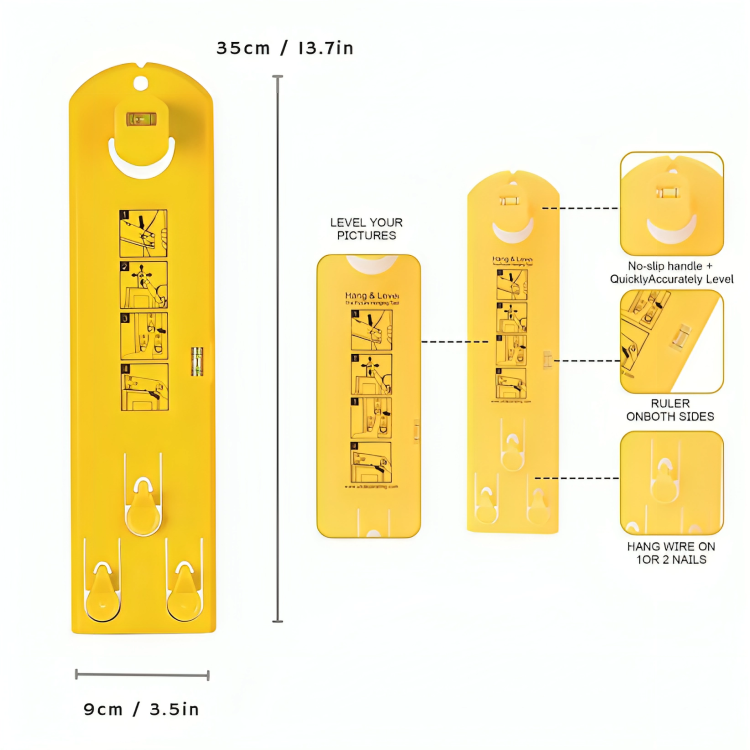 50% DE RABAIS TEMPORAIRE | HangMaster™ | Outil de suspension pour cadres photo
