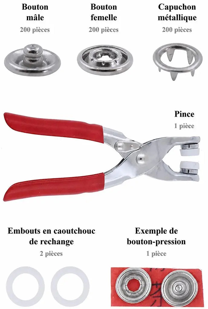 SnapCraft™ · Ensemble d'outils de presse avec pince à riveter pour boutons-pression en métal · -50 % · OFFRE LIMITÉE