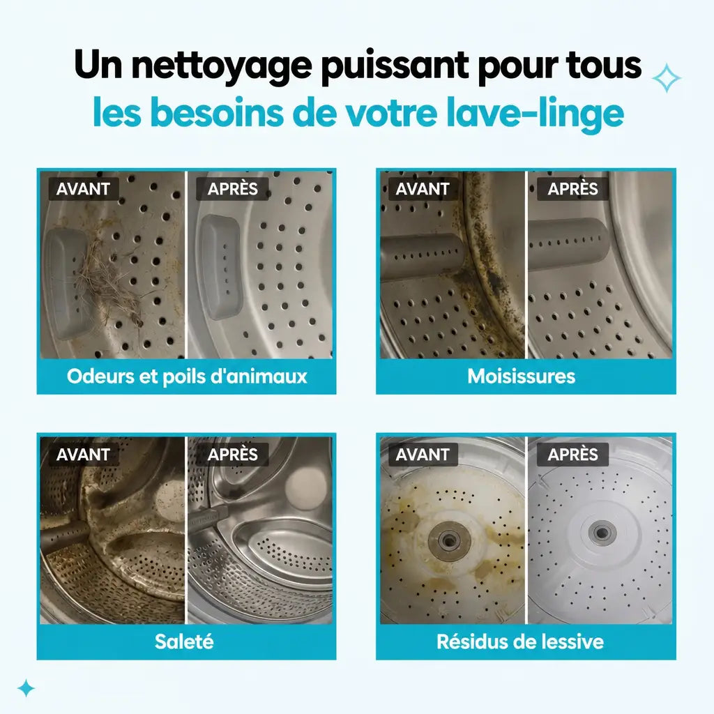 -50 % · OFFRE LIMITÉE · DrumFresh™ · Nettoyant pour lave-linge