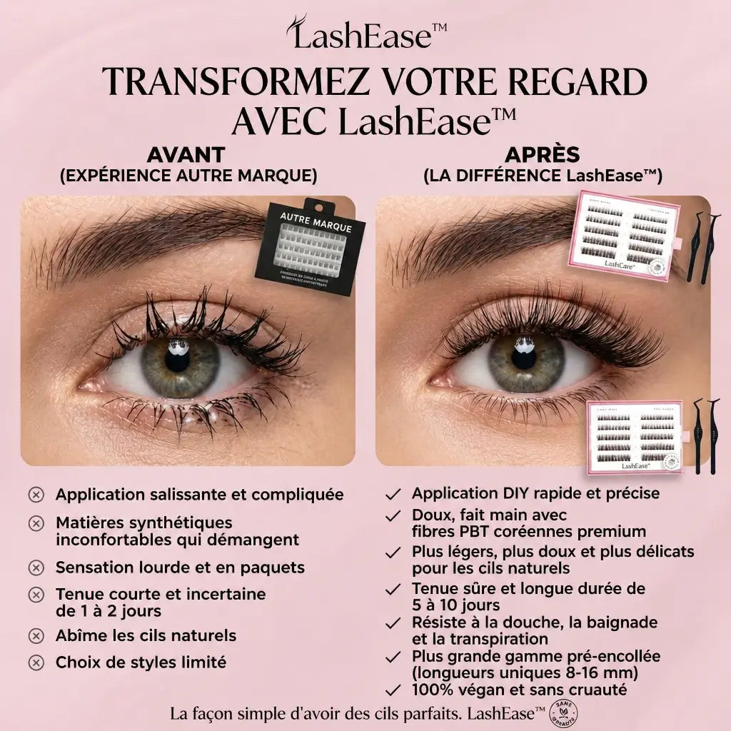 -50 % · OFFRE LIMITÉE · LashEase™ · Cils instantanés