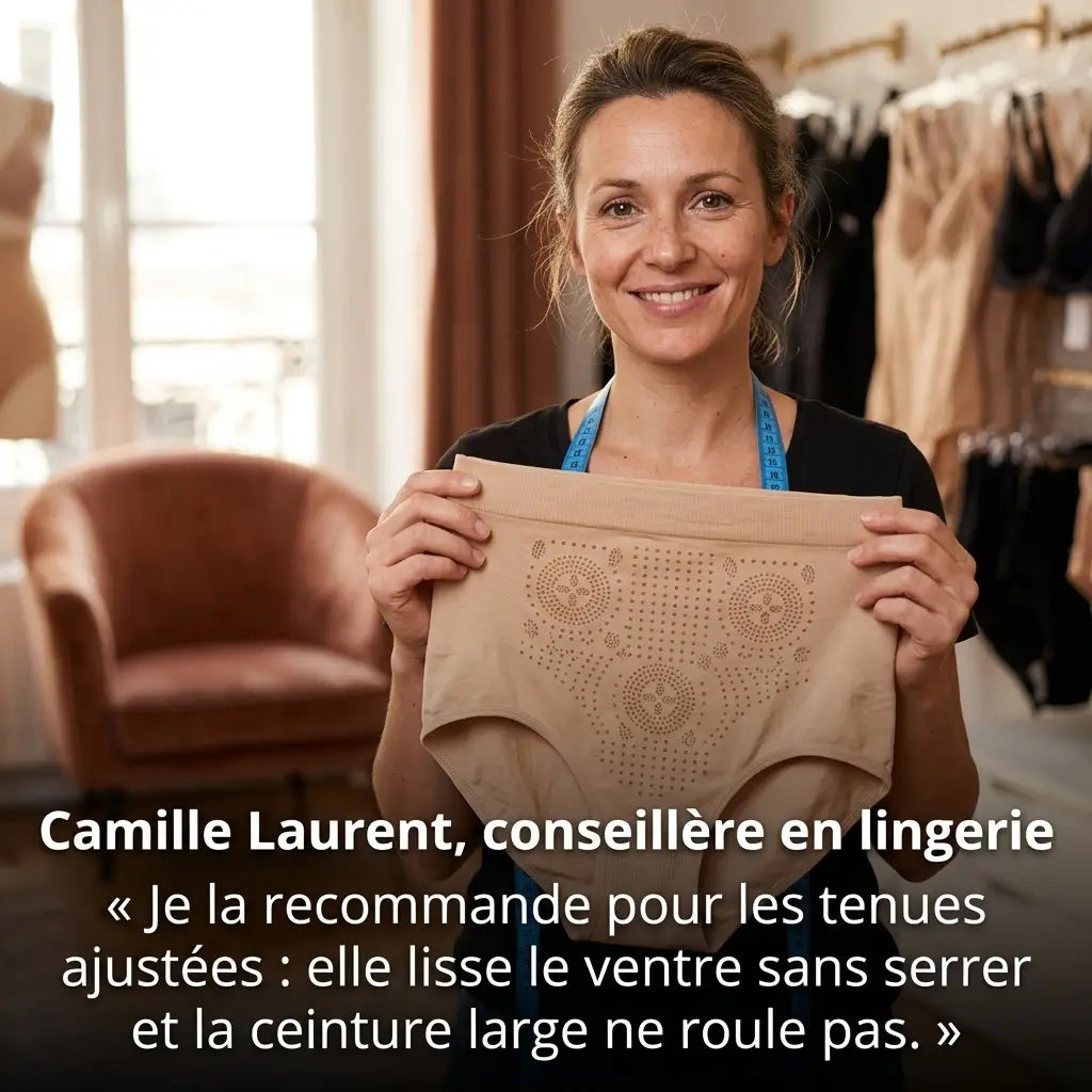 Camille Laurent, conseillere en lingerie, recommande Slim&Tone