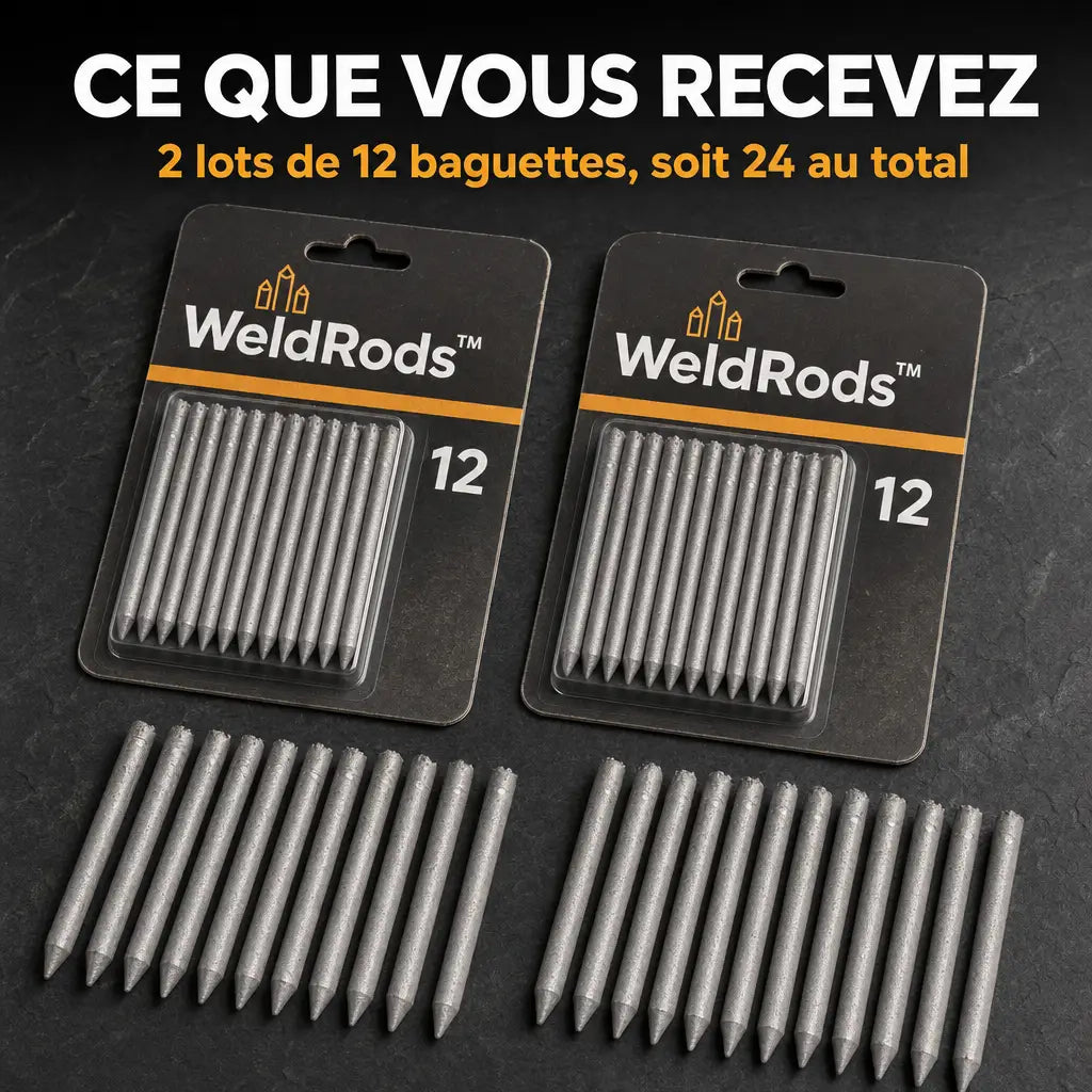 Ce que vous recevez, 2 lots de 12 baguettes soit 24 au total