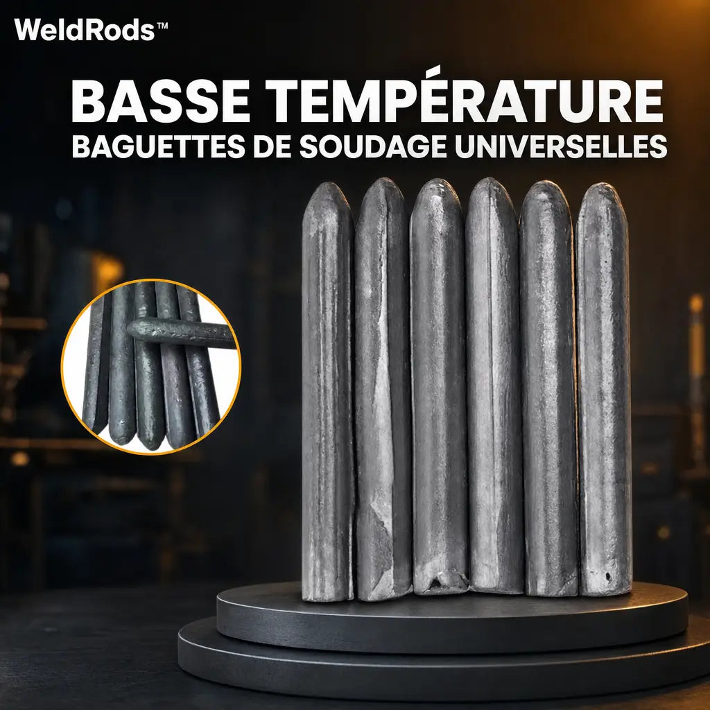 Basse temperature, baguettes de soudage universelles