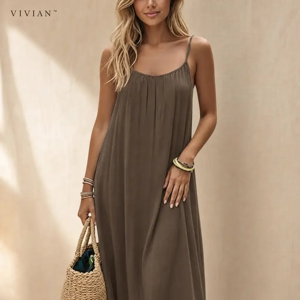 Robe Vivian en Marron café