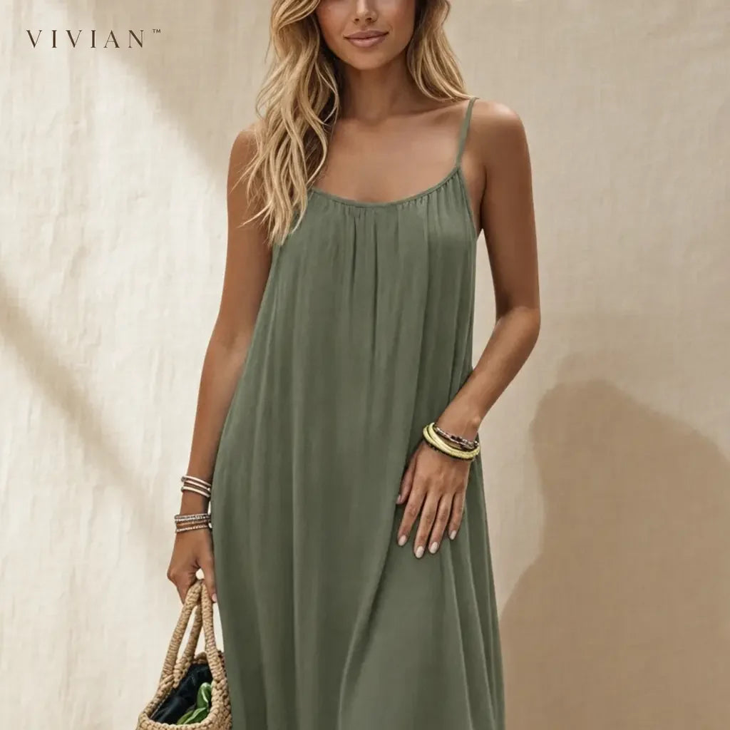 Robe Vivian en Vert olive