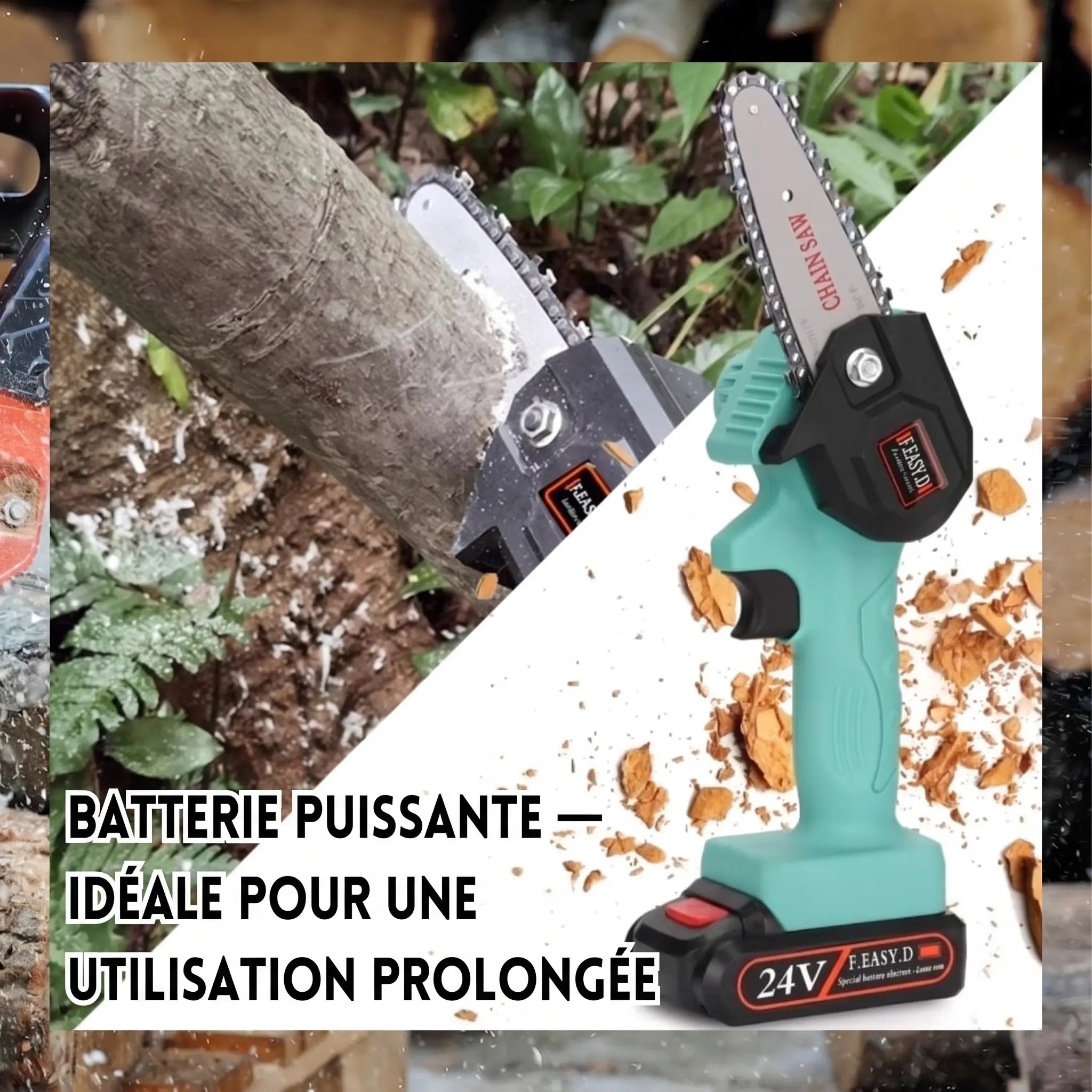 Batterie puissante, utilisation prolongée