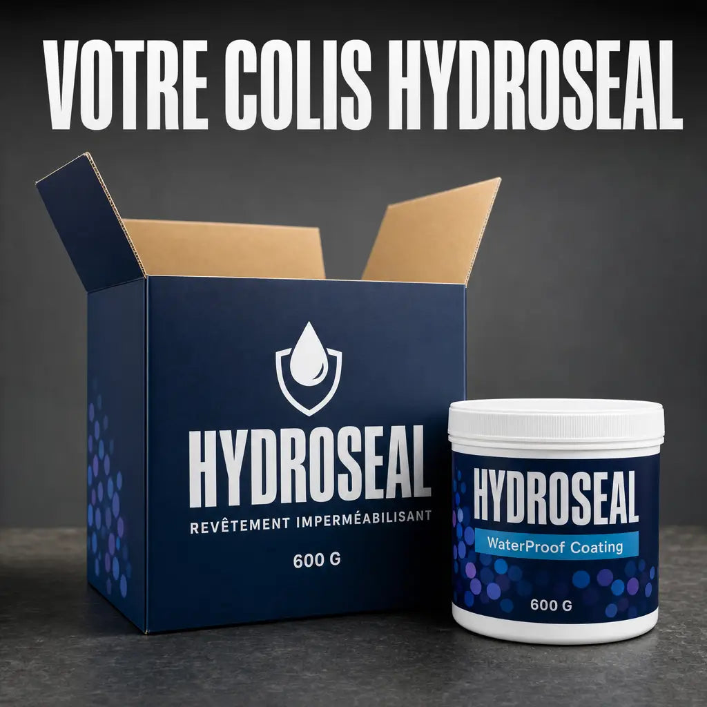Votre colis HydroSeal, carton de marque et pot de 600 g