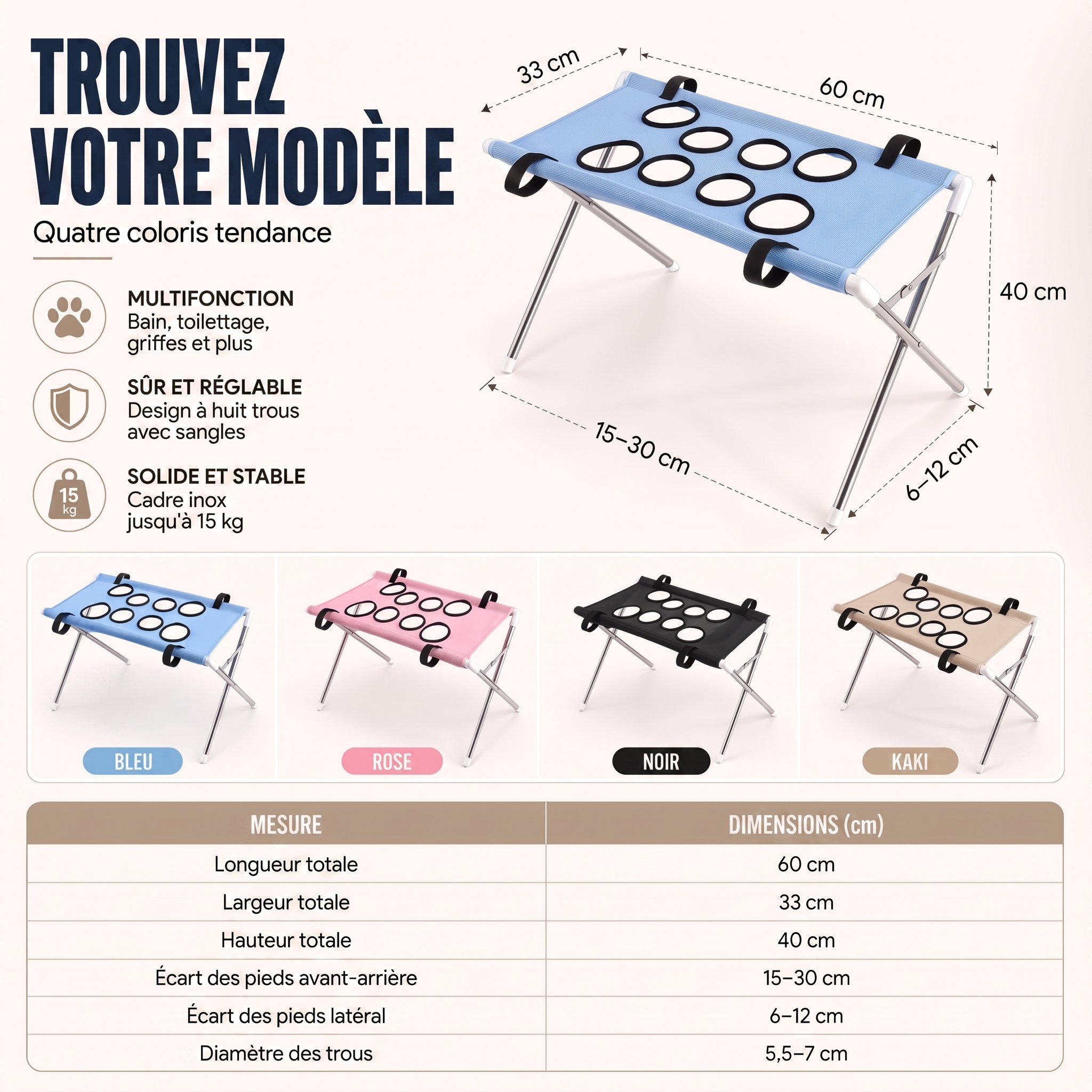 -50 % · OFFRE LIMITÉE · GroomStation™ · Table de toilettage
