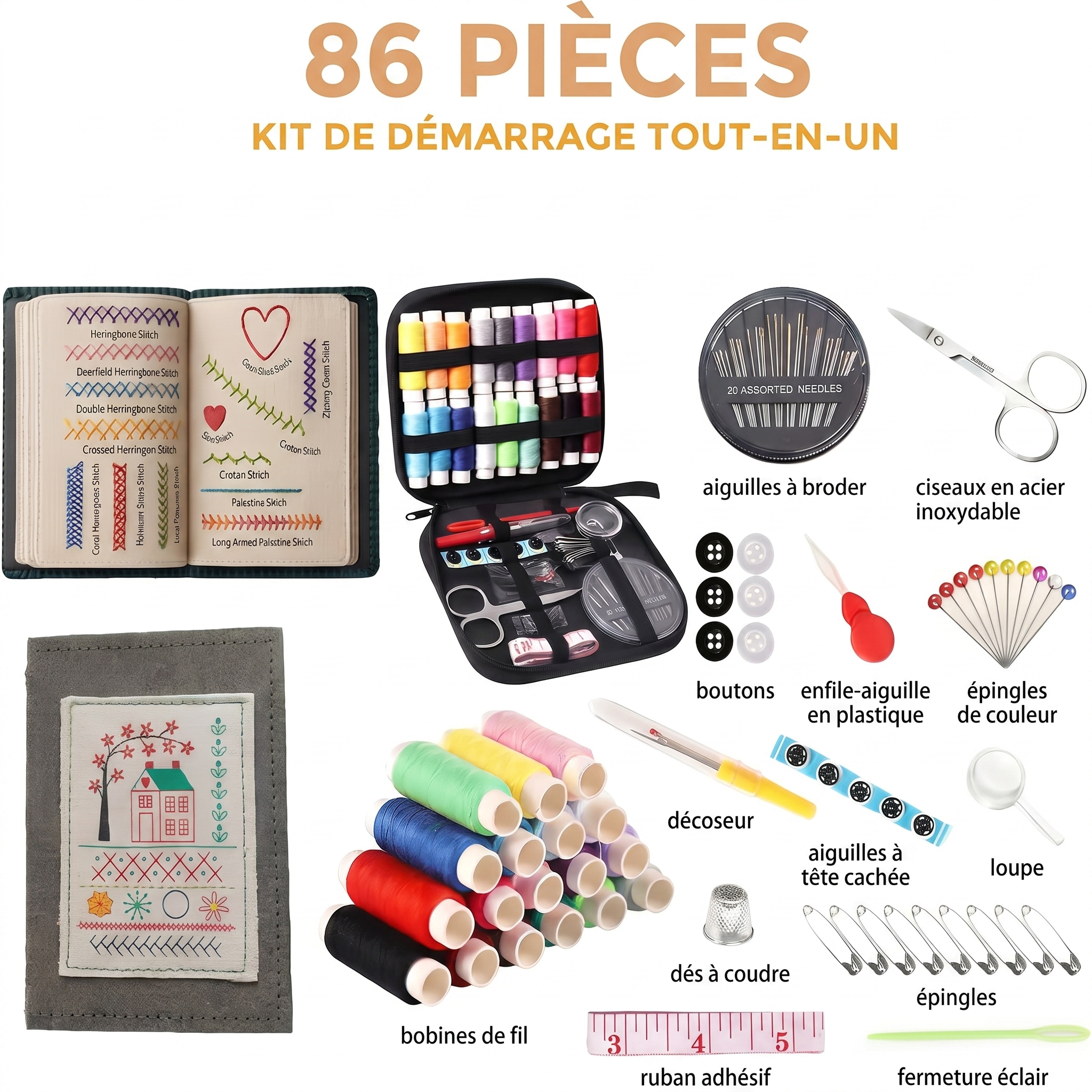-50 % · OFFRE LIMITÉE · EmbroiDiary™ · Kit de broderie