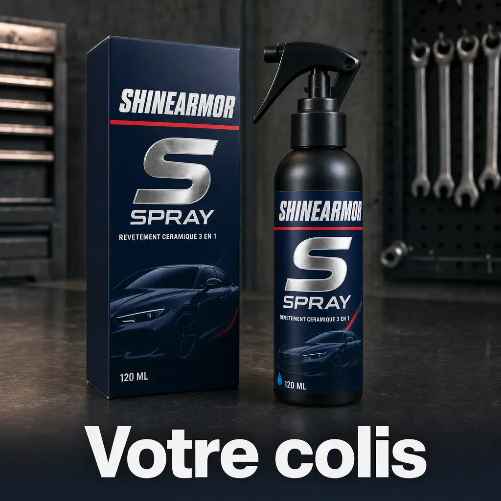 Votre colis : le flacon ShineArmor 120 ml dans sa boîte