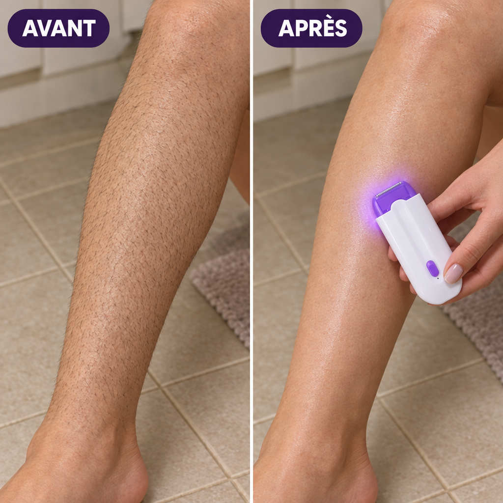 Avant, après : la jambe avant et après LaserRemover
