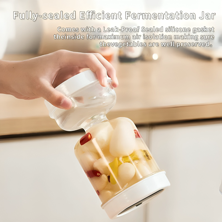 50% DE REDUCTION TEMPORAIRE | PickleVault™ | Verre à cornichons avec séparation sèche-humide