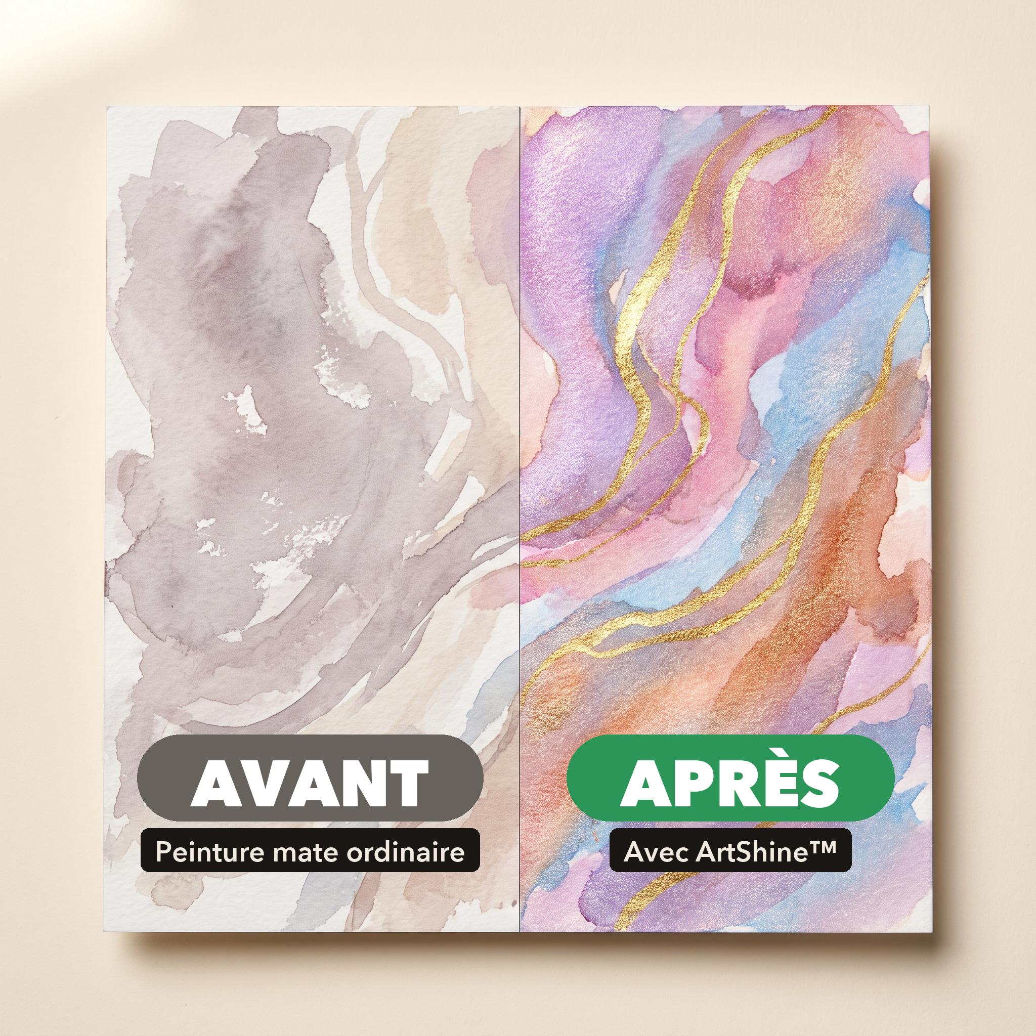 -50 % · OFFRE LIMITÉE · ArtShine™ · Pigments de gouache nacrés