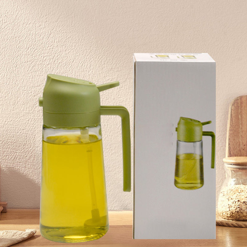 -50 % · OFFRE LIMITÉE · Splash&Drizzle™ · Vaporisateur d'huile 2-en-1 et distributeur en verre