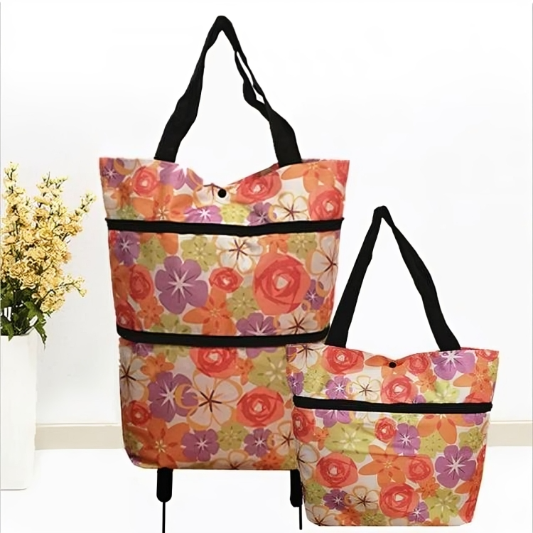 50 % DE REMISE TEMPORAIRE | TrolleyTote™ | Sac de courses pliable avec roues