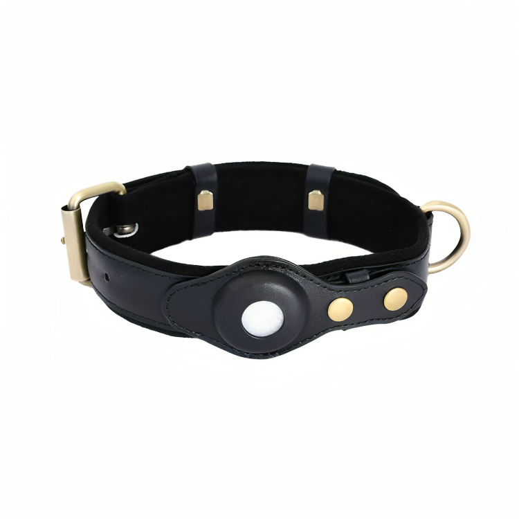 50% DE REMISE TEMPORAIRE | TrackTails™ | Collier pour chien en cuir avec pochette pour AirTag