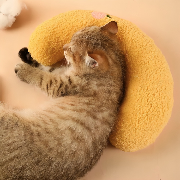 50% DE REMISE TEMPORAIRE | CuddlePaws™ | Coussin semi-lunaire orthopédique pour animaux de compagnie