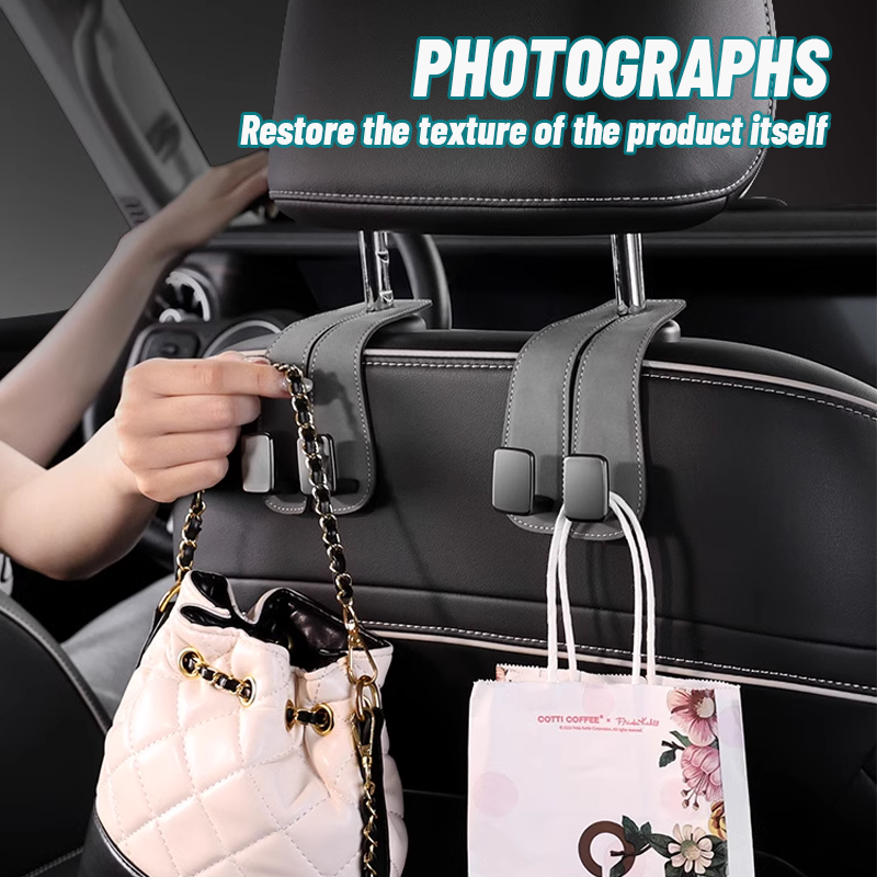 1 + 1 GRATUIT AUJOURD'HUI | TidyHook™ | Crochets de siège auto en cuir