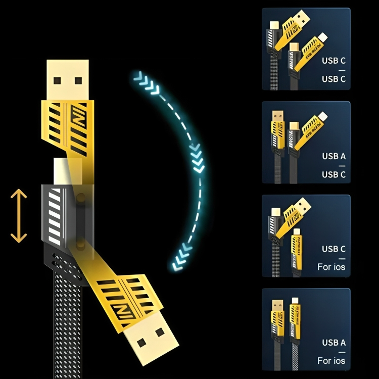 1 + 1 GRATUIT AUJOURD'HUI | FusionCord™ | Câble de charge rapide 4-en-1 65W
