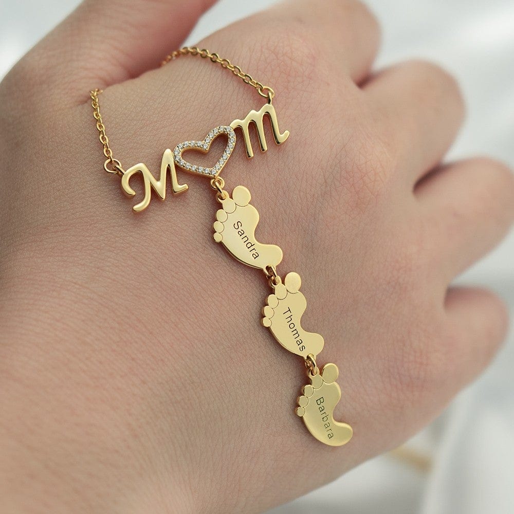50% DE REMISE TEMPORAIRE | LittleSteps™ | Collier de nom de pied de bébé personnalisé