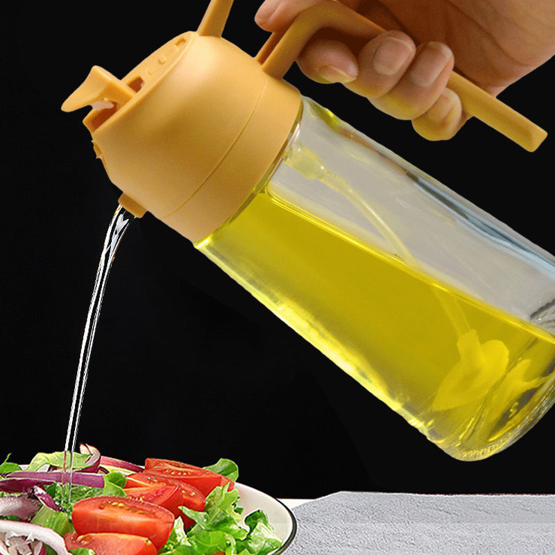 -50 % · OFFRE LIMITÉE · Splash&Drizzle™ · Vaporisateur d'huile 2-en-1 et distributeur en verre