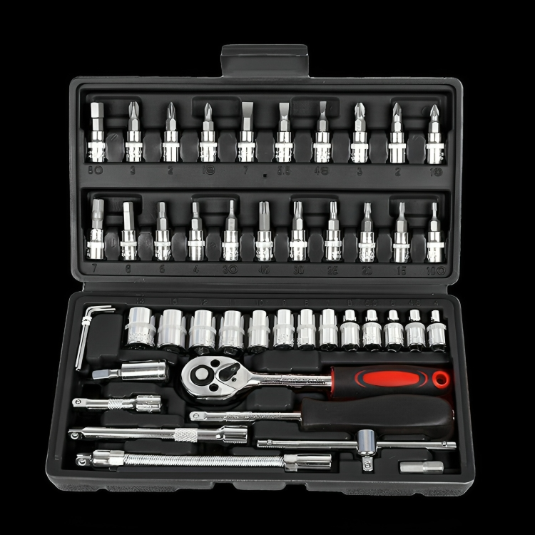50% DE REMISE TEMPORAIRE | EZRatchet™ | Ensemble de 46 clés à douille à cliquet rapides