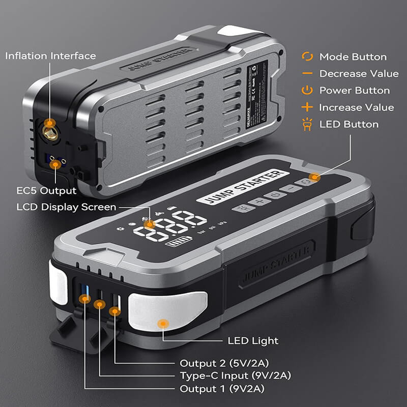 50% DE REMISE TEMPORAIRE | VoltStart™ | Démarreur portable 4-en-1