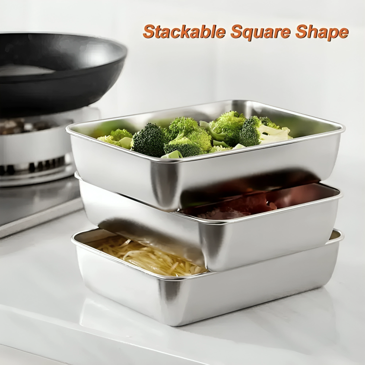 2 + 3 GRATUIT AUJOURD'HUI | SteelSeal™ | Plateaux de rangement en acier inoxydable