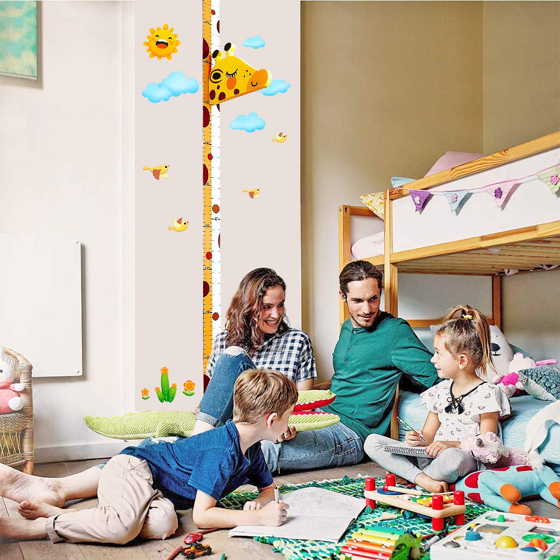50% DE REMISE TEMPORAIRE | GrowthTales™ | Règle murale magnétique en forme de girafe pour enfants