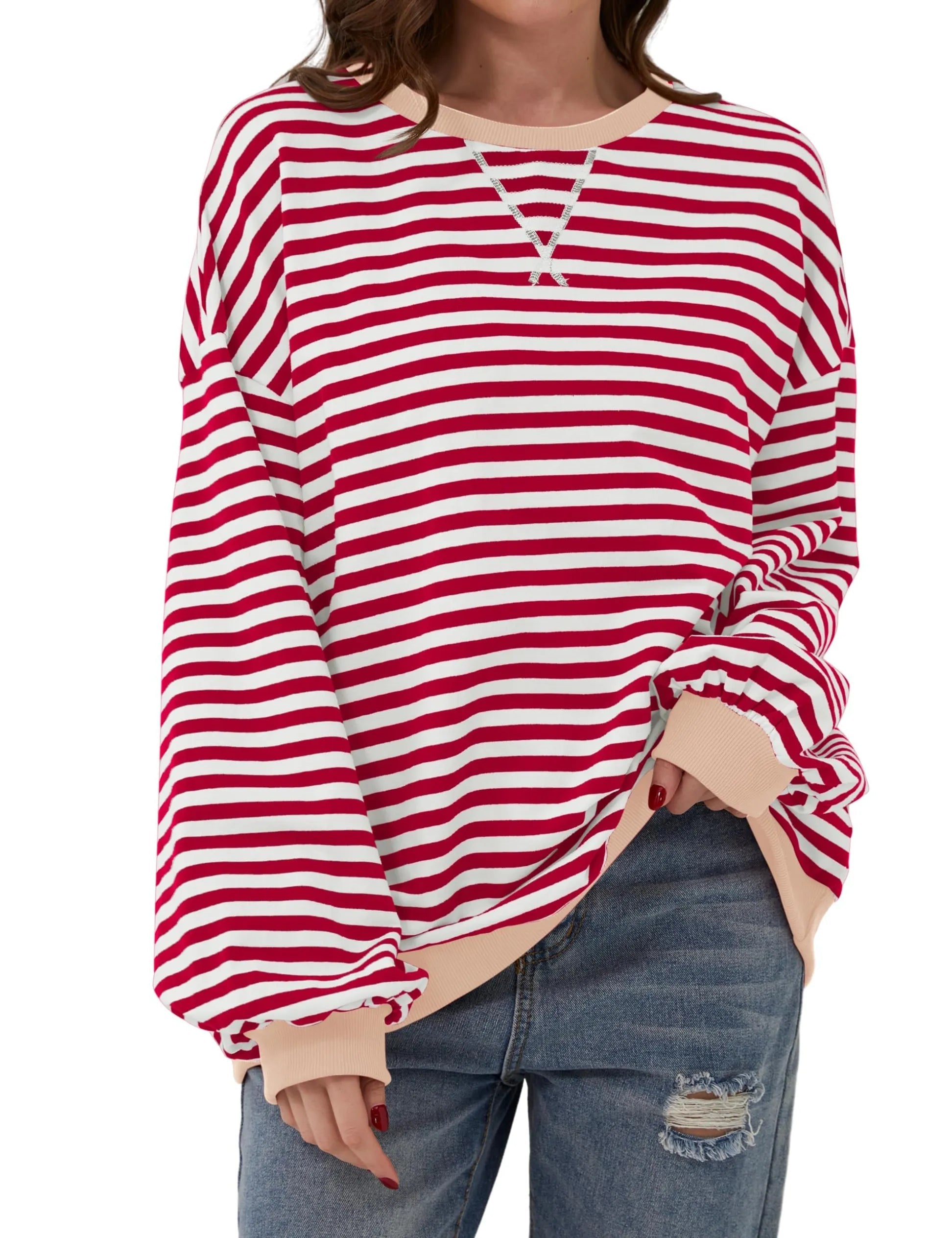 50% DE RÉDUCTION TEMPORAIRE | Zinnia™ | Pull oversized à rayures