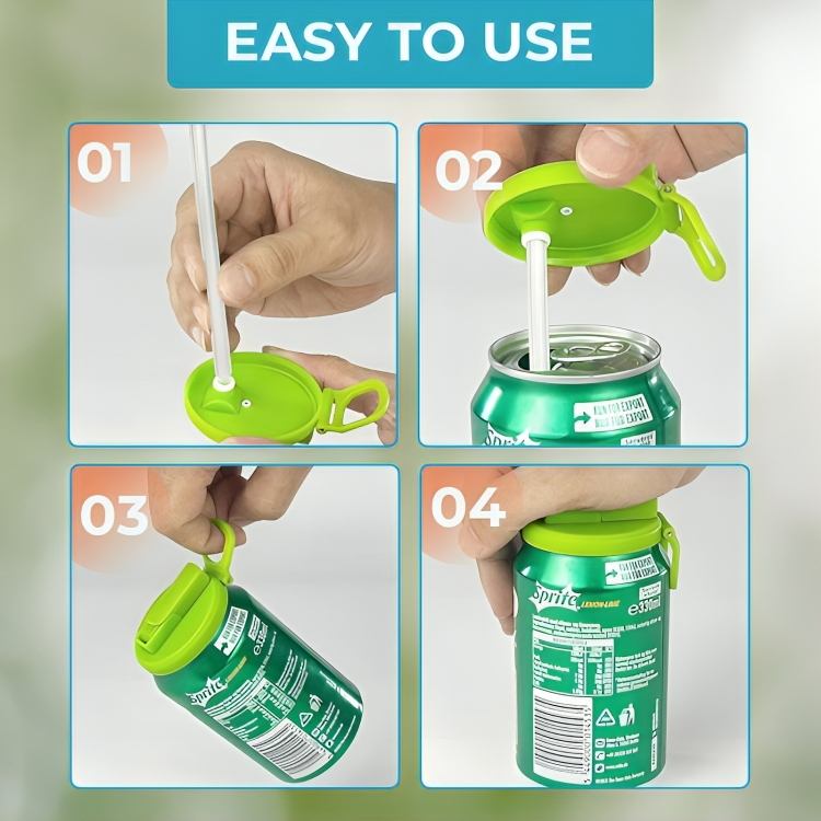 2 + 2 GRATUIT AUJOURD'HUI | SipSeal™ | Couvercle en silicone pour paille à soda