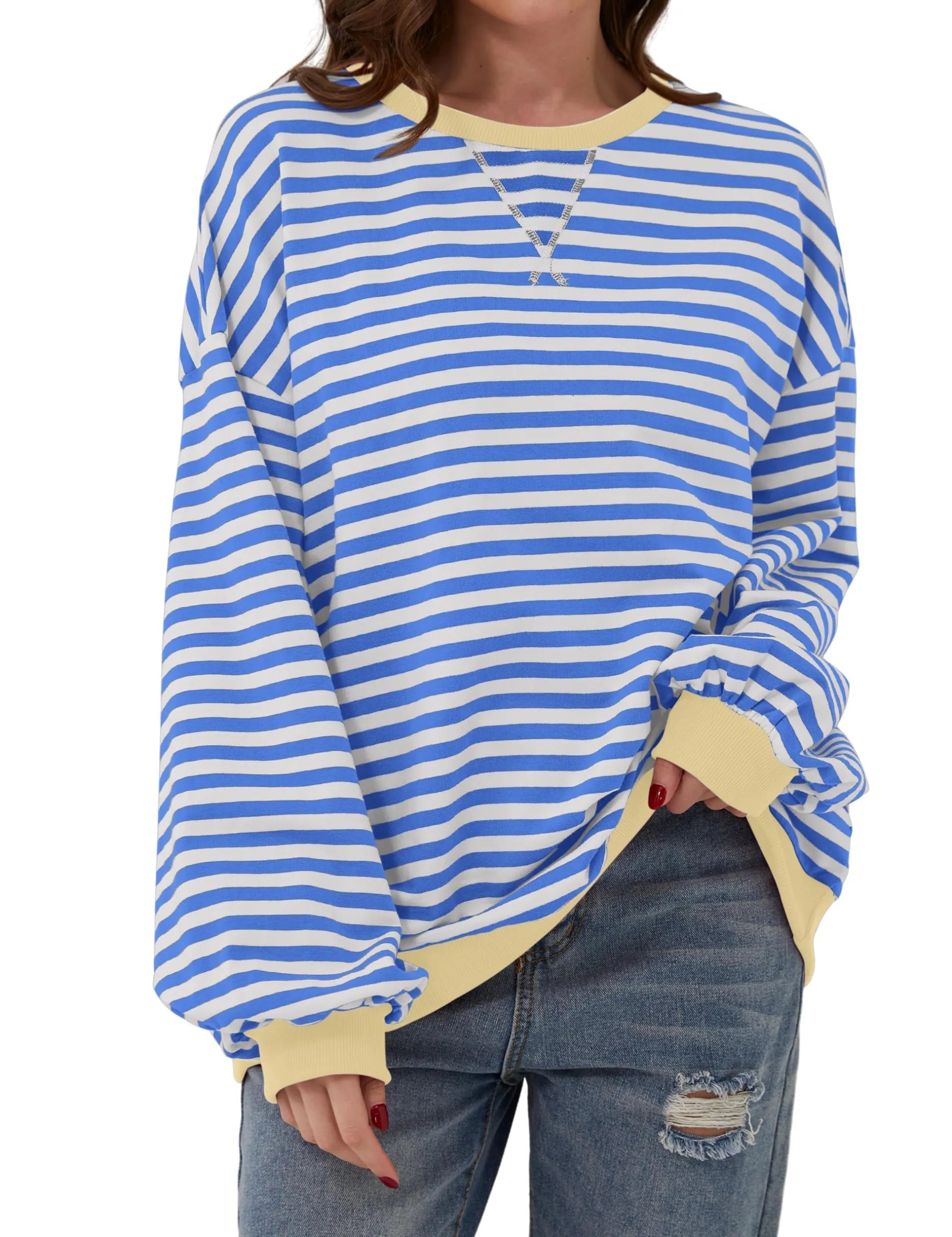 50% DE RÉDUCTION TEMPORAIRE | Zinnia™ | Pull oversized à rayures